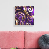 Moderne Abstracte Paarse Canvas Wall Art, (Insitu (Woonkamer))