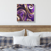 Moderne Abstracte Paarse Canvas Wall Art, (Insitu (Slaapkamer))