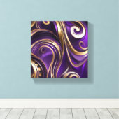 Moderne Abstracte Paarse Canvas Wall Art, (Insitu (Houten vloer))