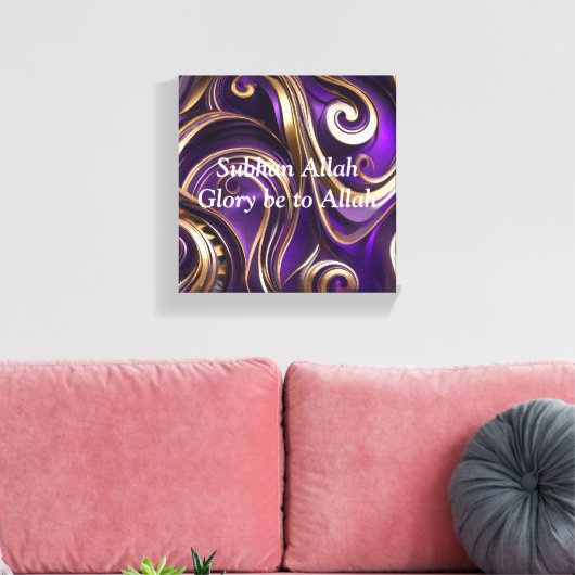 Moderne Abstracte Paarse Canvas Wall Art, Afdruk (Insitu (Woonkamer))