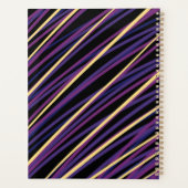Moderne abstracte paarse en gouden gestreepte plan planner (Achterkant)
