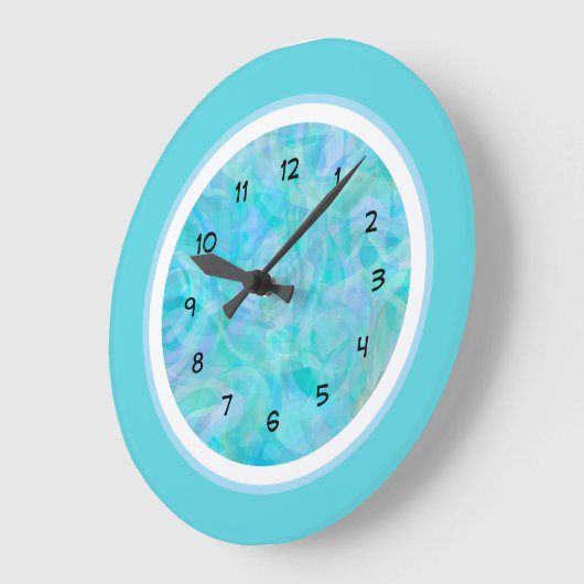 Moderne Abstracte Paarse en groene wandklokken (Hoek)