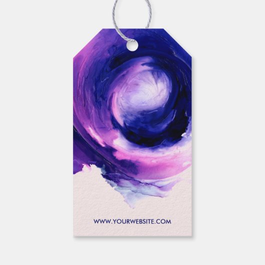 Moderne Abstracte Paarse kledingzaken hangen Label Cadeaulabel (Achterkant)