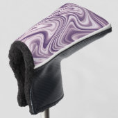 Moderne Abstracte Paarse vloeibare marmer Golfheadcover (3/4 voorkant)