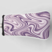 Moderne Abstracte Paarse vloeibare marmer Golfheadcover (Voorkant)