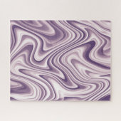 Moderne Abstracte Paarse vloeibare marmer Legpuzzel (Horizontaal)