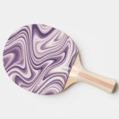 Moderne Abstracte Paarse vloeibare marmer Tafeltennisbatje (Zijkant)