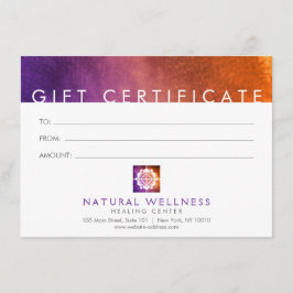 Moderne Abstracte Paarse Wellness Cadeaubon