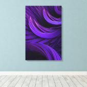 Moderne Abstracte Paarse wervelingen Hedendaagse k Canvas Afdruk (Insitu (Houten vloer))