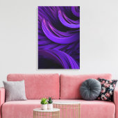 Moderne Abstracte Paarse wervelingen Hedendaagse k Canvas Afdruk (Insitu (Woonkamer))