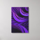 Moderne Abstracte Paarse wervelingen Hedendaagse k Canvas Afdruk (Voorkant)