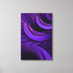 Moderne Abstracte Paarse wervelingen Hedendaagse k Canvas Afdruk