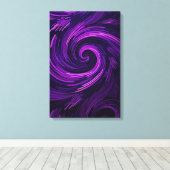 Moderne Abstracte Paarse wervelingen Hedendaagse k Canvas Afdruk (Insitu (Houten vloer))