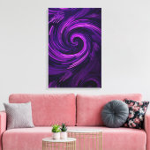 Moderne Abstracte Paarse wervelingen Hedendaagse k Canvas Afdruk (Insitu (Woonkamer))