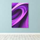 Moderne Abstracte Paarse wervelingen Hedendaagse k Canvas Afdruk (Insitu (Houten vloer))