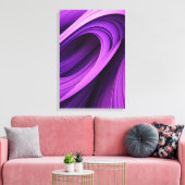 Moderne Abstracte Paarse wervelingen Hedendaagse k Canvas Afdruk (Insitu (Woonkamer))