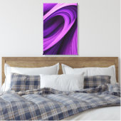 Moderne Abstracte Paarse wervelingen Hedendaagse k Canvas Afdruk (Insitu (Slaapkamer))