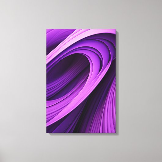 Moderne Abstracte Paarse wervelingen Hedendaagse k Canvas Afdruk (Voorkant)