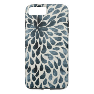 Moderne Abstracte Paisley-ventilator in blauw en w Case-Mate iPhone Case