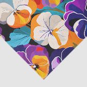 Moderne Abstracte Pansies Bloemen Tissuepapier (Detail)