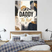 Moderne Abstracte Papa Waarderingscanvas Canvas Afdruk (Insitu (Slaapkamer))