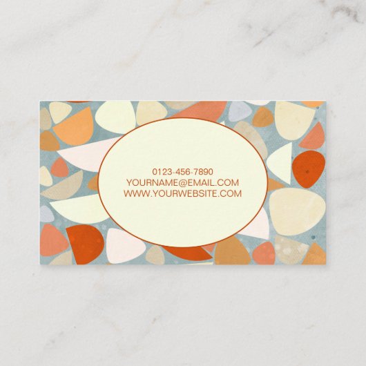 Moderne Abstracte pasta Visitekaartje (Achterkant)