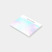 Moderne Abstracte pasteelblauw en Paarse Waterverf Post-it® Notes (Schuin)