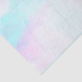 Moderne Abstracte pasteelblauw en Paarse Waterverf Tissuepapier (Detail)
