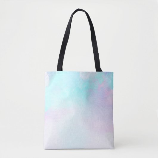 Moderne Abstracte pasteelblauw en Paarse Waterverf Tote Bag (Voorkant)
