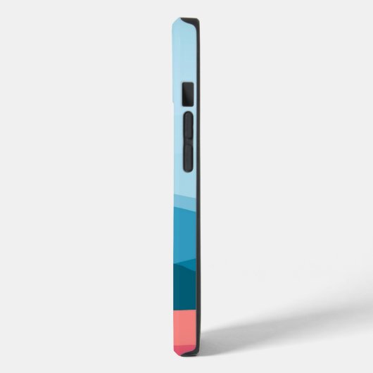 Moderne Abstracte pasteelblauwe roze bergen Case-Mate iPhone Case (Achterkant / Links)