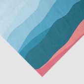 Moderne Abstracte pasteelblauwe roze bergen Tissuepapier (Detail)