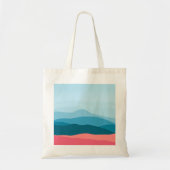 Moderne Abstracte pasteelblauwe roze bergen Tote Bag (Voorkant)