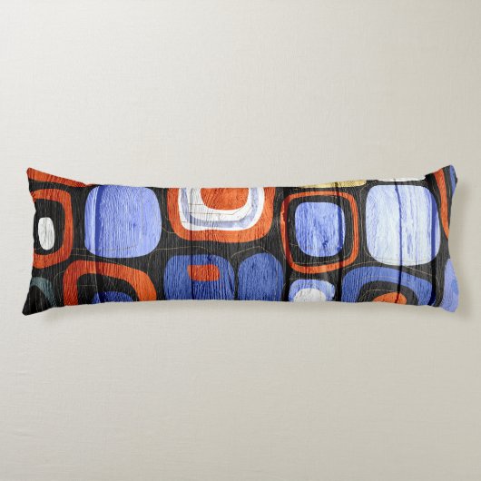 Moderne Abstracte pasteelblik #2 Lichaamskussen (Voorkant)