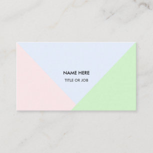 Moderne Abstracte pasteelgouden Roos, blauw en gro Visitekaartje