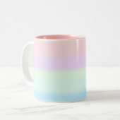Moderne Abstracte pasteelgradiënt met meerdere kle Tweekleurige Koffiemok (Voorkant links)