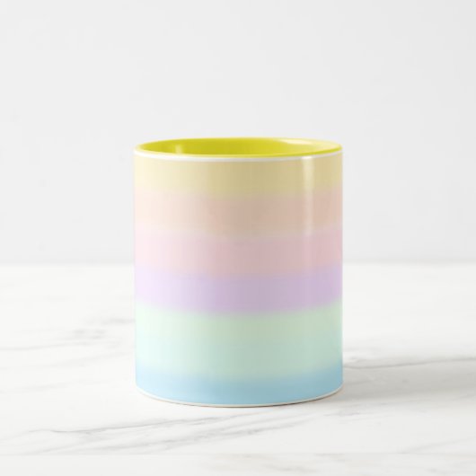Moderne Abstracte pasteelgradiënt met meerdere kle Tweekleurige Koffiemok (Center)