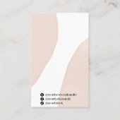 Moderne Abstracte pasteelroze draagkaarten Visitekaartje (Achterkant)