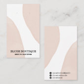 Moderne Abstracte pasteelroze draagkaarten Visitekaartje (Voorkant / Achterkant)