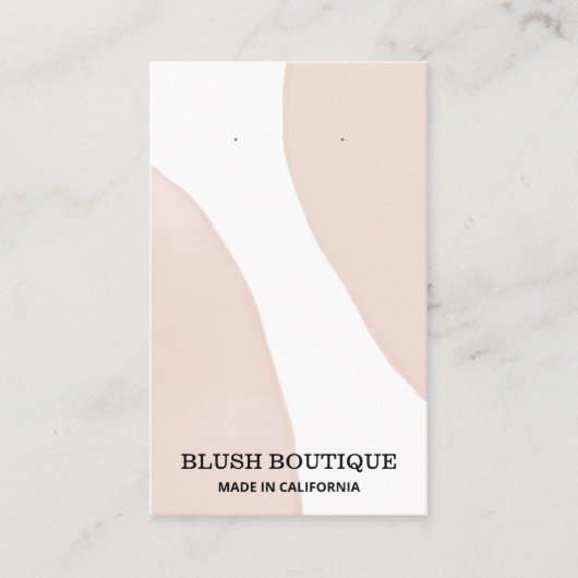 Moderne Abstracte pasteelroze draagkaarten Visitekaartje (Voorkant)