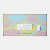 Moderne Abstracte pasteelverf Bureaumat (Keyboard & Muis)