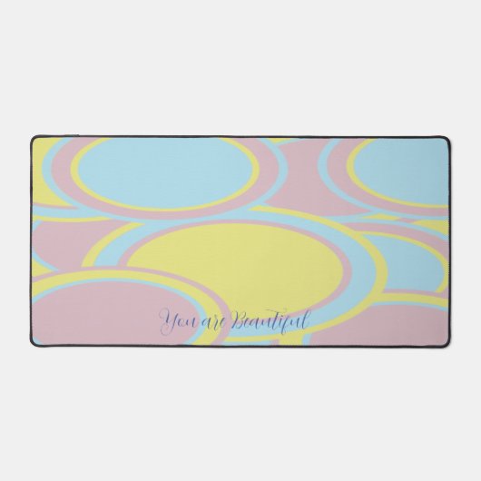 Moderne Abstracte pasteelverf Bureaumat (Voorkant)