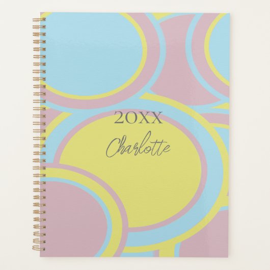 Moderne Abstracte pasteelverf Planner (Voorkant)