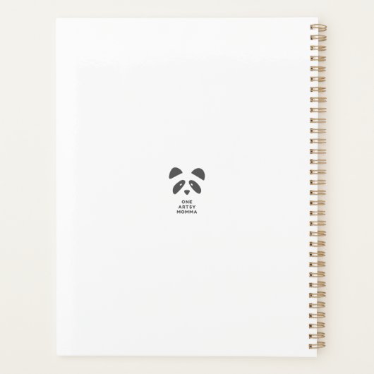 Moderne Abstracte pasteelverf Planner (Achterkant)