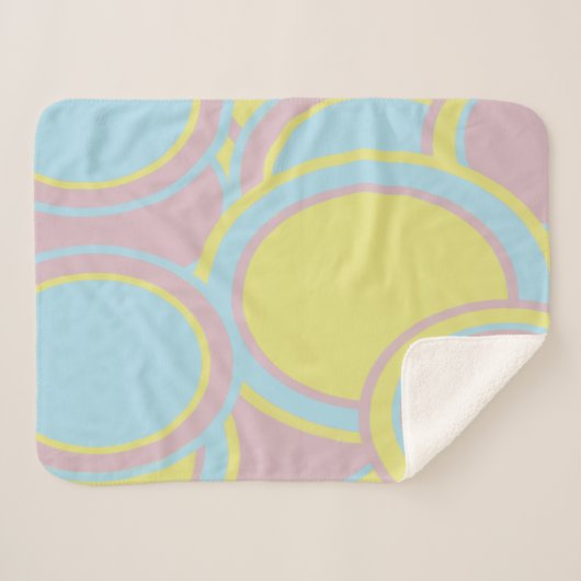 Moderne Abstracte pasteelverf Sherpa Deken (Voorkant (horizontaal))