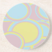 Moderne Abstracte pasteelverf Zandsteen Onderzetter (Voorkant)