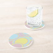 Moderne Abstracte pasteelverf Zandsteen Onderzetter (Zijkant)