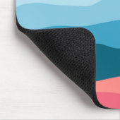 Moderne Abstracte Pastel Blauwe Roze Bergen Muismat (Hoek)
