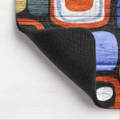 Moderne Abstracte Pastel Hout Look Muismat (Hoek)