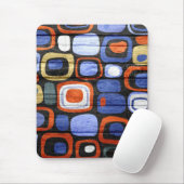 Moderne Abstracte Pastel Hout Look Muismat (Met muis)