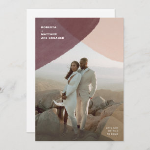 Moderne Abstracte Pastel Photo Overlay Verloving i Kaart